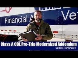 Class A Pre-trip updated addendum.