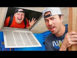 SNEAKING IN Mark Rober's Secret Lab!
