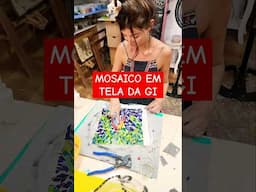 Mosaico em tela da aluna Gi! Ficou MARAVILHOSO! #alemdaruaatelier #mosaico