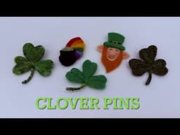 Needle Felting - St Patrick’s Day Clover Pin Tutorial ☘️