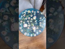 Epoxy Table with flowers .
