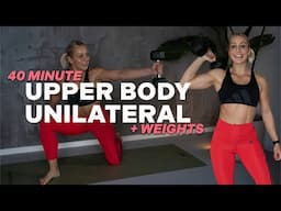40 MIN UPPER BODY UNILATERAL | Strength & Stability | WITH DUMBBELLS | With Repeat | + Finisher