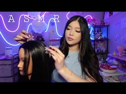 ASMR | Scalp Treatment & Massage 💆‍♀️ (hair brushing, braiding, scalp check)
