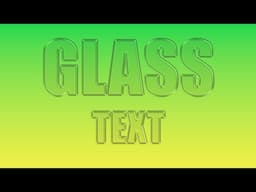 Testo effetto vetro photoshop in 2 minuti, glass text effect photoshop tutorial ita