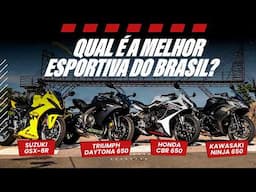 Qual é a melhor esportiva do Brasil? | Ninja 650 x CBR 650R x Daytona 660 x GSX-8R!
