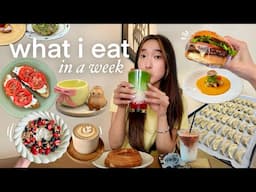 WHAT I EAT IN A WEEK 🍅 tomato toast, homemade dumplings, & strawberry matcha!