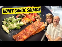 How to Make a Baked Honey Garlic Butter Salmon!  Delicious and Healthy Quick Meal!  #salmon