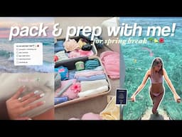 PACK & PREP W ME FOR SPRING BREAK TRIP🌴 nails, cleaning, shopping ft. Edikted!