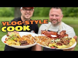 Vlog Style Cooking Video - TWO EPIC Omelettes with My Friend @Thebateskitchen