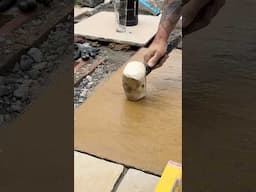 New Patio going down 🙌🏼 #paving #satisfyingvideo