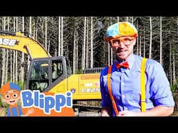 Learn about Excavators! | Blippi Learns | Learn Colors and Science with Blippi!