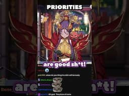 She got her PRIORITIES wrong!