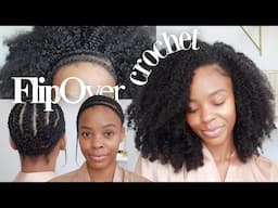 Flip Over Crochet w/ Human Hair *EASY Install + REUSABLE Takedown* Ft. Eayon Hair