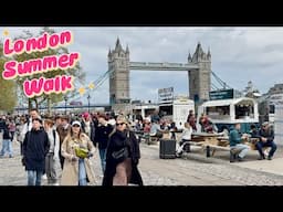 LONDON WALK 2025 | London Summer Walking Tour | London Tower Bridge to Borough Market [4K HDR]