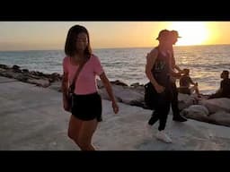 crusing along the shore #PuertoVallata #surfskate