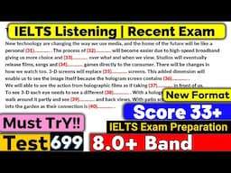 IELTS Listening Practice Test 2025 with Answers | Recent Exam - 699
