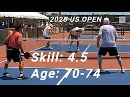 Men's Skill: 4.5 Age: 70-74 Bronze Medal Pickleball Match - 2025 US OPEN