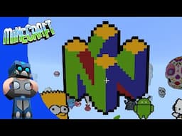 Minecraft: Como hacer Nintendo Logo Pixel art Tutorial