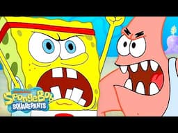 SpongeBob Fighting ALL His Friends for 60 Minutes Straight 👊 | @SpongeBobOfficial