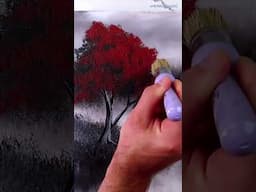 Amazing Lonely Autumn Tree | Simple Painting Techniques #acrylicpainting #easypainting #beginnerart