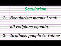 Secularism Essay in English 10 Lines || Short Essay on Secularism