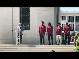 Kalen DeBoer, team captains speak at Walk of Fame ceremony | Alabama Football