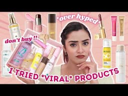 Trying *VIRAL* Beauty Products 😱 *Overhyped* ?? Don't Buy!!