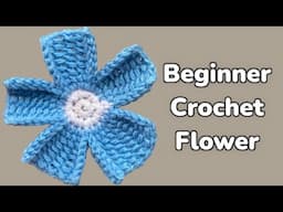 Easy crochet flower for beginners