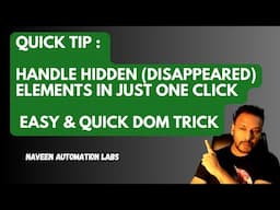 Handle Hidden (Disappeared) Elements In Just One Click - Easy & Quick DOM Trick