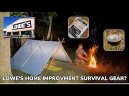 Solo Overnight Using Lowes Survival Gear in the Woods