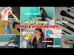 FEMALE HYGEINE ROUTINE🫧|Vaginal Hygiene, Oral Care, Tips & Hacks😍🚿#school #hygiene #tips #teenagers