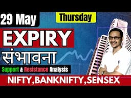 29 May संभावना  ⚫️ Sensex, Nifty, Banknify Analysis