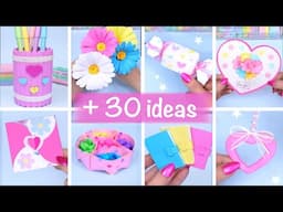 + 30 Manualidades con papel / Ideas para regalar / Miniaturas / DIY Ideas fáciles / Utiles escolares