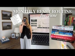 JUNE MONTHLY RESET 🔁  goal setting, deep clean, budget, books I read & notion tour!!