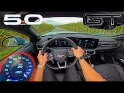 2025 FORD MUSTANG GT V8 10 speed // (POV) TEST DRIVE - LOUD!!!