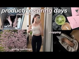 PRODUCTIVE SPRING DAYS 🌸 shopping, morning walks, workout routine, what i eat!