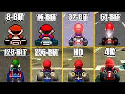 Mario Kart 8-BIT vs 16 BIT vs 32-BIT vs 64-BIT vs 128 BIT vs 256 BIT vs HD vs 4K