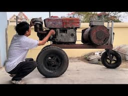 Huge Diesel Generator Repair and Restoration Project // The Craziest Project You've Ever Seen