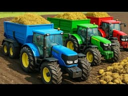 Farm Reality: Spreading Smelly Manure – Tractors Doing the Dirty Job on the Field