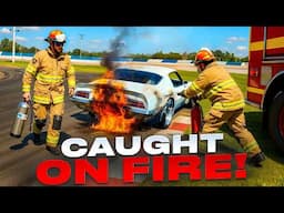 We went drifting at the FREEDOM FACTORY and caught TWO CARS ON FIRE…
