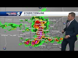 TIMELINE: Storms to move into Oklahoma late Thursday into Friday morning