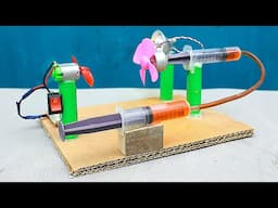 How to Make a Hydraulic Wind Energy Generator | DIY Wind Turbine Model for School Project