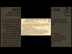 Minimum Wages Act,1948 | Day 2 Part 4 | Section 22C - 1 #minimumwages #hr #short #readytogetupdate