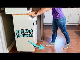 This Kitchen Island Stores Under the Cabinet