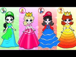 Luigi vs Peach vs Mario vs Daisy – Who Has the Best Princess Dress? 👑🎮 – Handmade Dolls