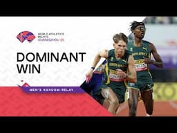 Nene runs 43.63 anchor leg to secure 4x400m win for RSA | World Athletics Relays Guangzhou 25