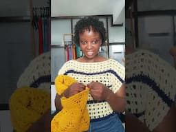 I Adjusted my Crochet Diamond Lace Stitch Top Sleeves