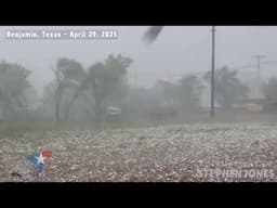 Texas Tornado-Warned Storm, 95 MPH Winds & Baseball Hail – April 29, 2025