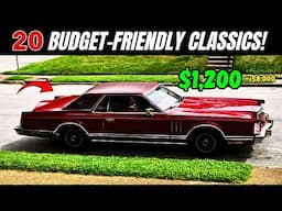 20 Awesome Classic Cars That Won’t Break the Bank! $1,2K–$8K