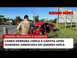 RADAR NEWS - Veículo capota após quebra-mola